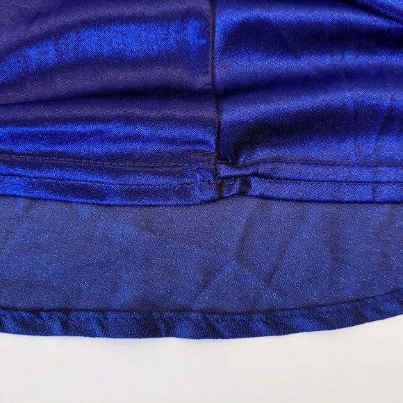 Blue Formal Dress with Key Hole High Low Length S Small Size 4 Double Zero - Picture 9 of 9